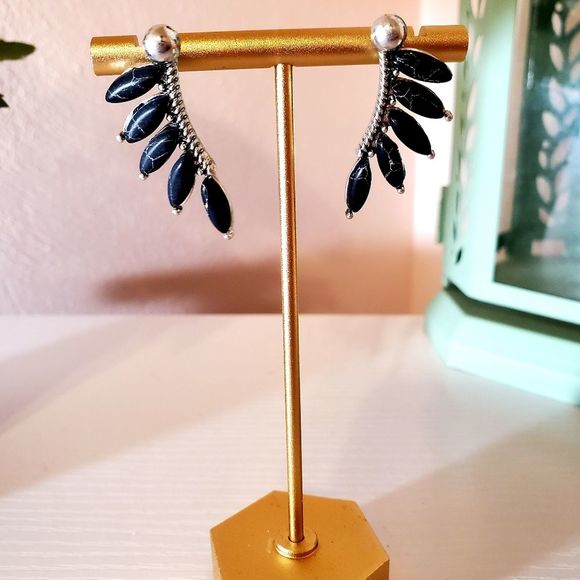 Anthropologie Jewelry - BLACK MONET EARRINGS
